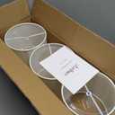 Wellmet Small Lamp Shades, ONLY for Candle Bulbs, Clip-on Drum Mini Lampshades, Set of 6, 5.5"x 5.5"x5", Cream White