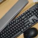 Wireless Keyboard and Mouse Combo with Wrist Rest, 2.4G Full-Sized Keyboard and Mouse Cordless, 3 DPI Adjustable Silent Mouse, Dual-System Keyboard for Computer/Laptop/Windows/Mac (Black)