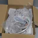 LEDIARY Flush Mount Ceiling Fan with Lights and Remote, 19.7'' Low Profile, 3000-6000K Dimmable Fandelier, 6 Wind Speeds, White Modern LED Fan Light for Bedroom