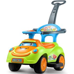 VEVOR Ride On Push Car, Push Car for Toddler 19 to 36 Months, Around Buggy with Guardrails, Handle & Under-seat Storage, 55 lbs Load Capacity, Foot-to-Floor Walker for Boys Girls, Green