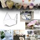 Hipiwe 5-Pack Acrylic Triangle Display Stand for Geodes Rock Mineral, Large
