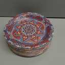 AnyDesign Boho Paper Plates Disposable Plates Vintage Bohemian Style Dessert Dinner Decorative Plate for Kitchen Birthday Party Wedding Holiday Picnic Gatherings Supplies, 36 Pcs