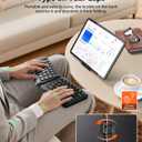 Ergonomic Foldable Keyboard, Portable Folding Travel Bluetooth Keyboard for Business and Travel, 3 Devices Dual-Mode(2.4G+BTx2) Ultra Slim Wireless Keyboards for Windows, iOS, Android, Use on the Leg