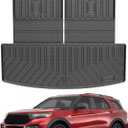 Mixsuper Cargo Liner for Ford Explorer 2020-2025, Trunk Mat for Ford Explorer Accessories Rear Trunk Liner Cargo Mat Backrest Mat Black
