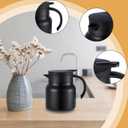 Ziliny 2 Pcs 27 oz Thermal Coffee Carafes for Keeping Hot/cold Stainless Steel Small Coffee Creamer Container Double Wall Vacuum Insulated Tea Pot Milk Beverage Dispenser for Party Home (Black)