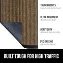 GORILLA GRIP Traffic Guard Door Mat, 70x24, Heavy Duty Welcome Mats, Commercial Office Space Doormat, Waterproof, Fade Resistant, Strong Rubber Backing, Low Profile, Shoe and Boot Scraper, Brown