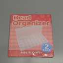 IOOLEEM 28 Grids Plastic Bead Organizer Box, Organizer Container Storage Box, Dividers for bead arts and crafts. (Clear)