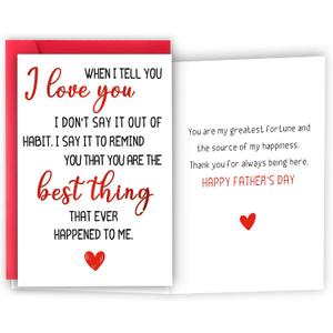 21 x Fathers Day Card Gifts from Wife, Father's Day Card Gifts for Husband Boyfriend, Funny Fathers Day Gift from Wife Girlfriend, Happy Father's Day Cards