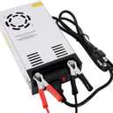 High-Power SMPS 110V/220V AC to 12V DC Converter - 50A 600W Power Supply - Adjustable Switch Transformer for LED Strip, LCD Monitor CCTV, Radio/Car Stereos, 3D Printer - Includes 2 Clamp Wires
