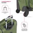 SWISSGEAR Sion Softside Expandable Spinner Luggage Durable Lightweight Travel Suitcase, Evergreen, 1- Piece Set (29)