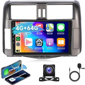 4G+64G Stereo for Toyota Prado 2010-2013 Radio Android Upgrade 9 Inch IPS Touch Screen Head Unit, Driauto Car Stereo with Wireless Carplay Android Auto GPS WiFi DSP Bluetooth FM RDS AHD Backup Camera