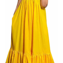 Womens Sexy Sleeveless Spaghetti Strap Dress Ruched Ruffle Hem Beach Loose Long Maxi Swing Dress Plus Size XL