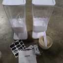 Cereal Dispenser Countertop 2 Pack with Bowls Spoons Cutlery Box,5.5 QT Dry Food Dispenser Snack Organizer Containers Storage with Lids for Pantry Kitchen Organization Oatmeal Nut Granola Candy