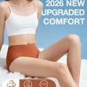 Womens Underwear Seamless Full Coverage Breathable Briefs No Show Silky Stretch High Waisted Ladies Panties 6 Pack (XL)