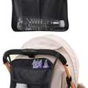 Baby Stroller Organizer,Black,Umbrella stroller organizer,Extra Pockets to Store Snacks/Wipes Items,Holds Water Bottles, Toddler Sweat Shirt etc (Black)