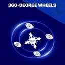 Rotatable 360-Degree Wheels Puzzle Board with Drawers and Cover 1000 Pieces Lightweight Portable Wooden Puzzle Table for Adults Size 30" x 22" (Large)