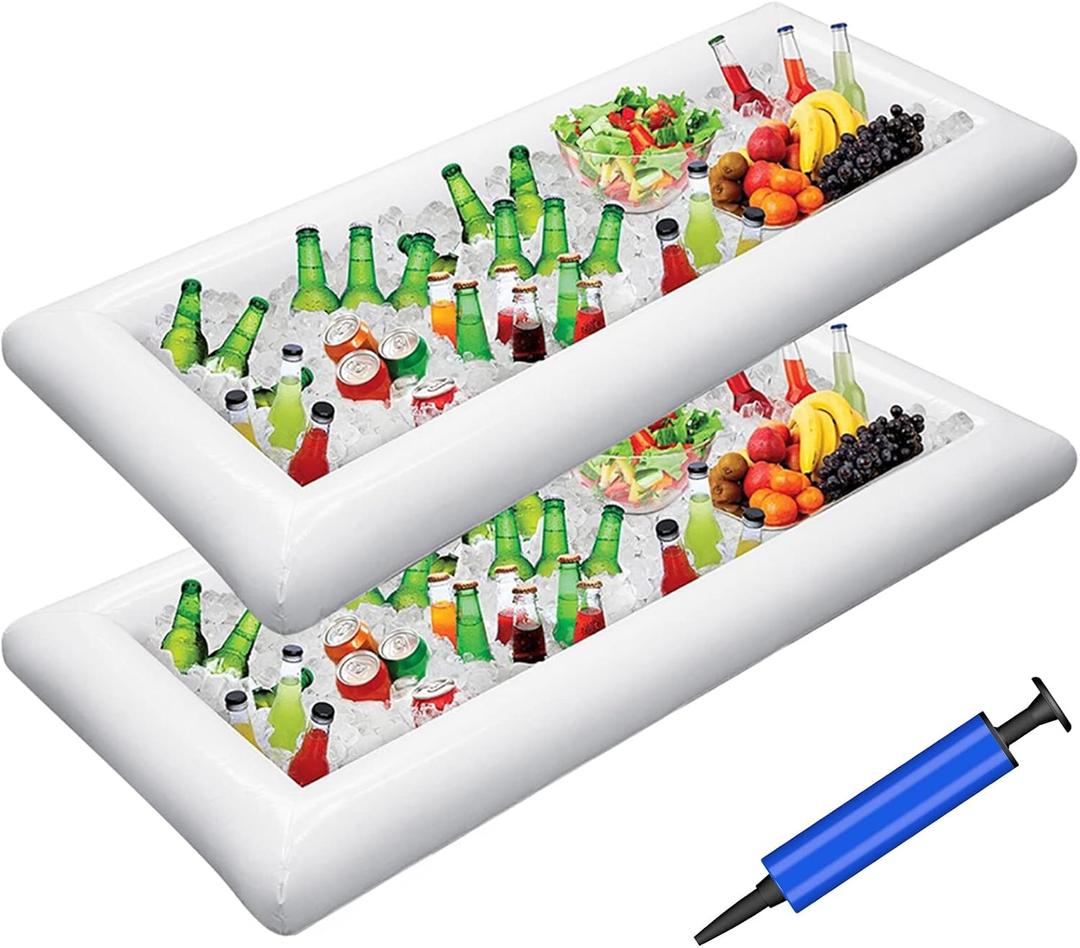 Jasonwell Inflatable Serving Bars Ice Buffet Salad Serving Trays Food Drink Holder Cooler Containers Indoor Outdoor BBQ Picnic Pool Party Supplies Luau Cooler w Drain Plug 2 Pcs Jasonwell Inflatable Serving Bars Ice Buffet Salad Serving Trays Food Drink Holder Cooler Containers Indoor Outdoor BBQ Picnic Pool Party Supplies Luau Cooler w Drain Plug 2 Pcs