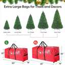 BALEINE 7.5 ft Rolling Christmas Tree Storage Bag, 2 Swivel Wheels for Easy Moving, Heavy Duty Extra Large Artificial Christmas Tree Bag with Reinforced Carry Handles and Fixed Buckle (Black)