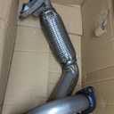Front Flex Exhaust Pipe for 2007-2009 Hyundai Santa Fe GLS 2.7L HS01F | Stainless Steel Exhaust Flex Pipe Replacement OE#28610-0W350