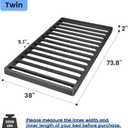 Superay 2 Inch Twin Box Spring Low Profile, Heavy Duty Metal Box Spring Bed Base, Bunkie Board Bed Slat Replacement, Mattress Foundation, Easy Assembly, Noise Free