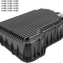 228052110 Transmission Oil Pan Fits for Ram 2500/3500 2007-2021 | 6.7L 68RFE Transmission, Heavy Duty Aluminum Oil Pan (Brushed)