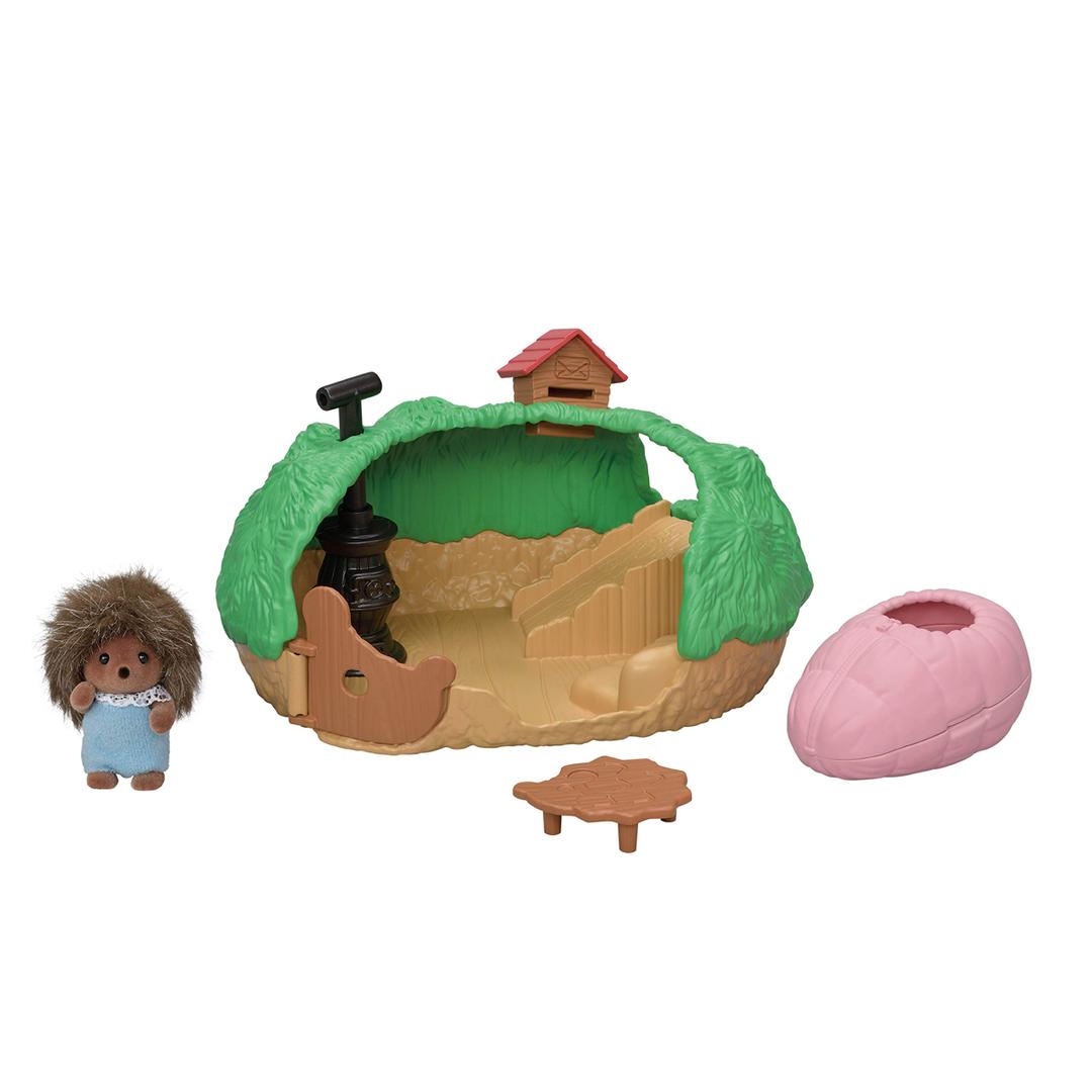 Calico Critters Baby Hedgehog Hideout Playset; Collectible Dollhouse Toy with Figure & Environment Included