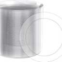 FOCUSLINE 100 Count Clear Plastic Plates 7 Inch, Disposable Salad Dessert Plates Heavy Duty- Premium Clear Hard Plastic for Weddings, Parties and Events