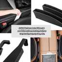 2PCS Car Seat Gap Filler Organizer with Charging Opening,Multifunctional Car Gap Filler Stop Things from Dropping,Universal Car Accessories Car Seat Storage Box for Phone Key Sunglasses (Black)