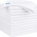 HOMEXCEL White Microfiber Cleaning Cloth 12 Pack, 12.5 x 12.5 inch Microfiber Towels for Cars, Ultra Absorbent Car Washing Cloth, Lint Free Streak Free Cleaning Rags for Car, Kitchen, and Window
