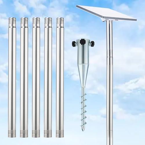 Starlink Mini Pole Mount Kit, Starlink Pole Mounting, 9ft Starlink Ground Features a Durable 1.5'' Diameter Pole with No Dig Ground Anchor, Suitable for Starlink V4 (Mini Mount)