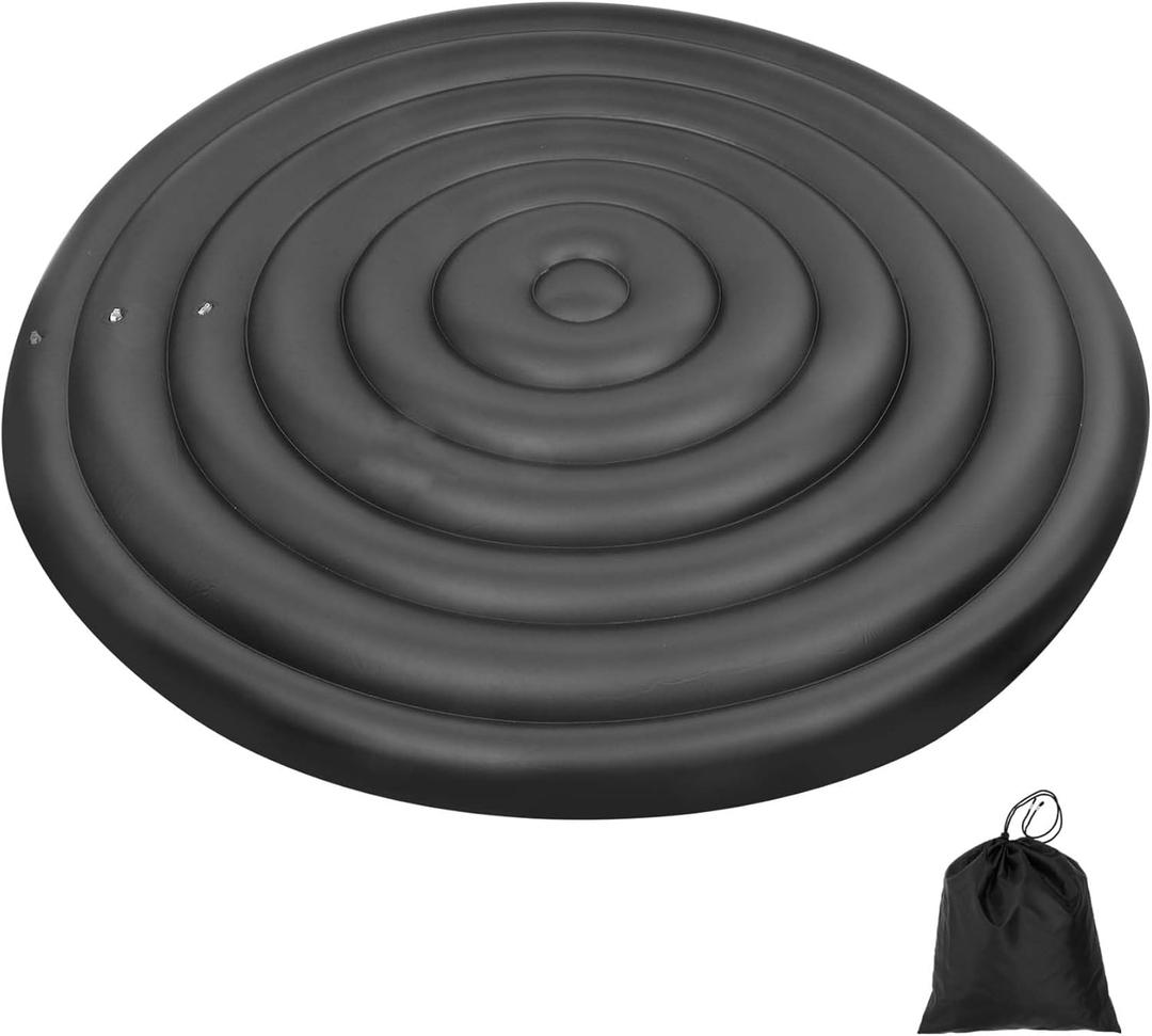 Inflatable Hot Tub Cover Round Replacement All Saluspa Intex Spa Covers Insert One Size Fits All Insulated Thermal Energy Saving Hot Tub Lid Round Replacement Used for Rain-Proof Snow-Proof spa Cover