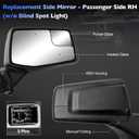 Door Mirror Heated - Compatible with 2019-2024 Chevrolet Silverado and GMC Sierra 1500 - Passenger Side Door Mirror Replaces 84823125 84823129 84823216 84823218 84823221-5 Pins Connection