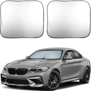 EcoNour Car Windshield Sun Shade Foldable | Front Windshield Shade for Sun, Heat and UV Rays | Sunshade for Car Front Window and Interior Sun Protection | Medium (28 x 31 inches)