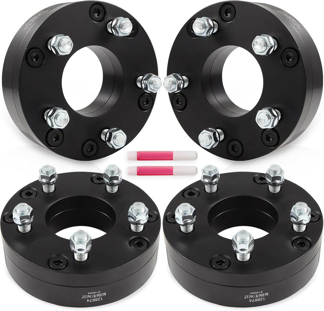 SCITOO 4Pcs Wheel Adapters 2" 6x5.5 to 5x5 Bore 78.1mm Studs 14x1.5 6 Lug Wheel Spacers Adapters Fit for Chevrolet Tahoe for Chevrolet Avalanche for Chevrolet Blazer for Chevrolet