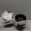 S&Q'S CERAMICS Ceramic Small Bowls for Kitchen, Set of 6, 9 ounces Ice Cream Bowls, Small Serving Bowls for Soup, Dipping, Condiments, Side Dishes, Snack, Prep (Black and Grey (4.25 inch)