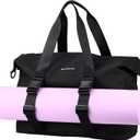 Yoga Mat Bag for Women Men - Large Carryall Tote with Shoulder Straps for Gym, Yoga, Pilates, Office, Travel, Weekender Bag by SMILING BUDDHA