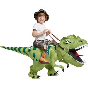 One Casa Inflatable Dinosaur Costume Kids,Blow Up Ride T Rex Suit,Halloween Costumes for Boys Girls