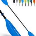 Abahub Adjustable Kayak Paddle 210-230 cm/ 230-250 cm Floating Kayaking Oars Boating Oars Canoeing Oars Black