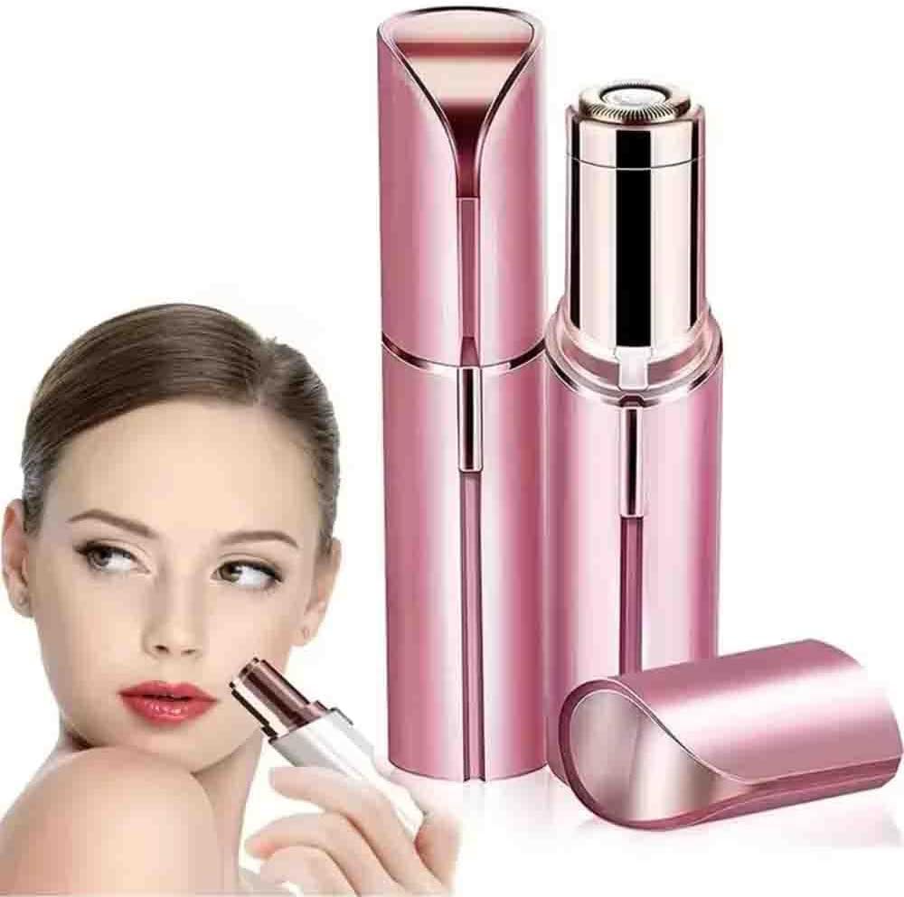 Facial Hair Removal for Women - Electric Razor Device, Small Dermaplaning Remover Tools Epilator Trimmer (Rose Gold)