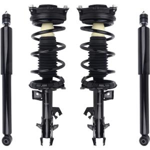 Autoround Front & Rear Complete Shock Absorber Struts with Coil Spring Assembly Compatible with Nissan Versa 2007 2008 2009 2010 2011 2012, Replace 172352 172351 343465, Left & Right, 4PCS