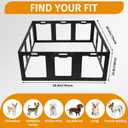 24" H Clear Acrylic Dog Playpen,12-Panel Modern Black Indoor Pet Fence