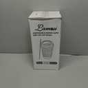 Lamosi 16 oz Disposable Coffee Cups with Lids, 50 Pack Insulated Hot Cups To Go Paper Coffee Cups with Lids and Straws, Corrugated Ripple Wall Cup for Hot Drink, Office, Coffee Bar (Black)