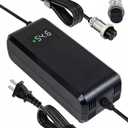 54.6V 4A Battery Charger for 13S 48V Lithium Battery Pack, 3-Prong 12mm Connector, 100-240V AC Input, Equipped with HD Display to Show The Current Voltage