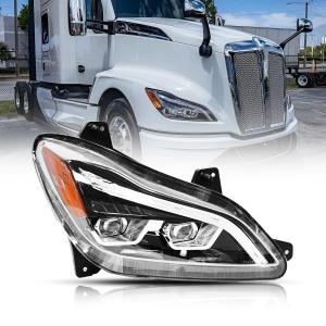 EEYGATUO Headlights Compatible with Kenworth T680 2022 2023 2024+ LED Performance Replacement [Included All Bulbs] Projector Low Beam Reflecting High Beam Headlamps Assembly (Left&Right)