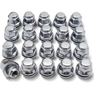 20PCS M12x1.5 Lug Nuts - 13/16" 21mm Hex - Chrome Factory Style Wheel Nut for Lexus ES350 RX350 IS300 CT200h HS250h GS450h GS450, Toyota Camry Corolla Avalon Highlander Prius Sienna 611-211 611-117