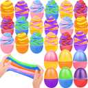 24pcs Prefilled Easter Eggs with Butter Slime, Stuffers Non-Sticky Putty Slime for Kids Easter Fillers Hunt Classroom Prize