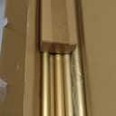 Oneach Gold Curtain Rods for Windows 48 to 84 Inch, 1 Inch Pole Adjustable Length Heavy Duty Metal Curtain Rod Set, for Outdoor Bedroom Kitchen Living Room (16 to 88 Inch)