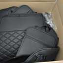 Fit Maverick Car Seat Covers for Ford Maverick 2022-2025 2026 - Luxury Leather, Anti-Slip, All-Weather Seat Cushions, Waterproof & Breathable, Airbag Compatible, Full 5-Seat Set (Black)