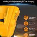 DCB112 20V MAX Battery Charger Replacement for Dewalt Battery Charger, Compatible with Dewalt 12V-20V Battery