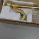 Zenna Home Adjustable Curtain Tension Rod for Windows, No Drill Expandable Tension Curtain Rod with Decorative Ball Finials, Easy Install Small Window Rod, 28 to 48 Inch, Gold